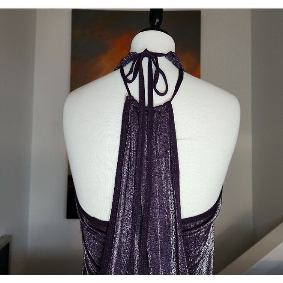 Salvage Purple Halter Dress size M - Picture 4 of 4
